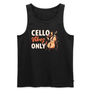 Cellist Musikinstrument Musiker Cellist - Männer Premium Bio Tank Top - Schwarz - Vorne - AI Model Male 178 light (178cm)