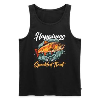 Speckled Trout Fish Fisher Fisherman Fishing - Men's Premium Organic Tank Top - black - Front - AI Model Male 178 light (178cm)