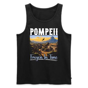 Pompéi Histoire Voyage J’aime l’Empire romain - Débardeur bio Premium Homme - noir - Devant - Michal (187cm)
