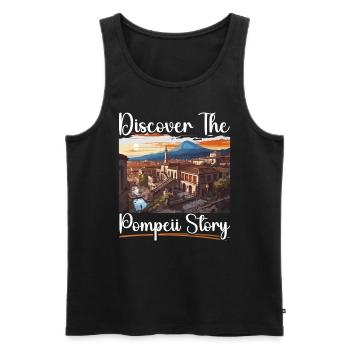 Pompeji Geschichte Reisen Ich liebe das Römische Reich - Männer Premium Bio Tank Top - Schwarz - Vorne - Michal (187cm)