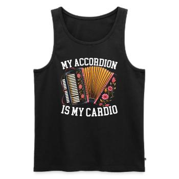 Accordéoniste Instrument de musique Accordéoniste - Débardeur bio Premium Homme - noir - Devant - Michal (187cm)