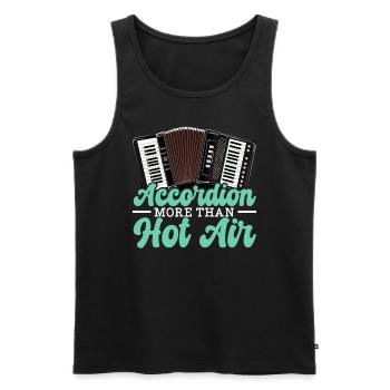 Akkordeonspieler Musikinstrument Akkordeonist - Männer Premium Bio Tank Top - Schwarz - Vorne - Michal (187cm)
