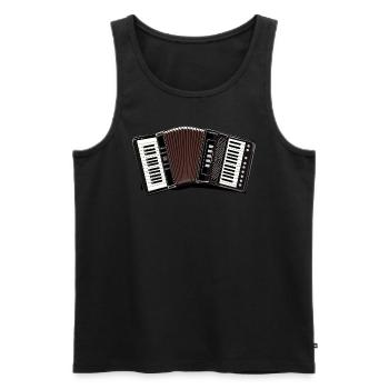 Accordéoniste Instrument de musique Accordéoniste - Débardeur bio Premium Homme - noir - Devant - Michal (187cm)