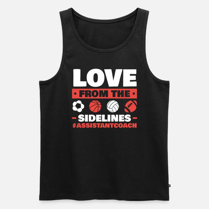 Assistant Coach Sport Trainer Team Coaching - Männer Premium Bio Tank Top - Schwarz