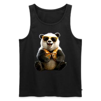 Panda Bear Lunettes de soleil Pandas Love Cute Panda Bear - Débardeur bio Premium Homme - noir - Devant - AI Model Male 178 light (178cm)