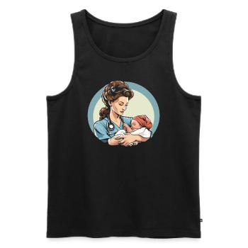 Registered Nurse Medical Medicine Neonatal Nurse - Men's Premium Organic Tank Top - black - Front - Michal (187cm)
