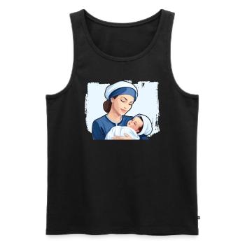Registered Nurse Medical Medicine Neonatal Nurse - Men's Premium Organic Tank Top - black - Front - Michal (187cm)