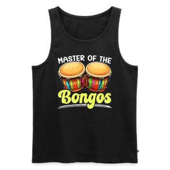 Bongospieler Musikinstrument Musiker - Männer Premium Bio Tank Top - Schwarz - Vorne - AI Model Male 178 light (178cm)
