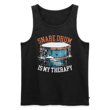 Snare Drum Musical Instrument Musician Drummer - Men's Premium Organic Tank Top - black - Front - AI Model Male 178 light (178cm)