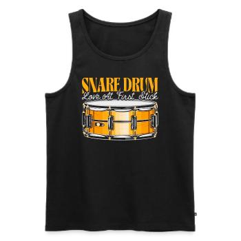 Snare Drum Musical Instrument Musician Drummer - Men's Premium Organic Tank Top - black - Front - AI Model Male 178 light (178cm)