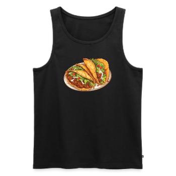 Birria Tacos Mexican Food Mexico Cuisine Foodie - Men's Premium Organic Tank Top - black - Front - Michal (187cm)