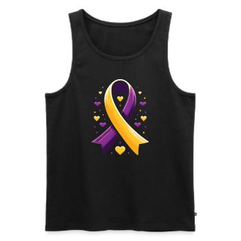 Autoimmune Hepatitis Awareness World Hepatitis Day - Men's Premium Organic Tank Top - black - Front - Michal (187cm)