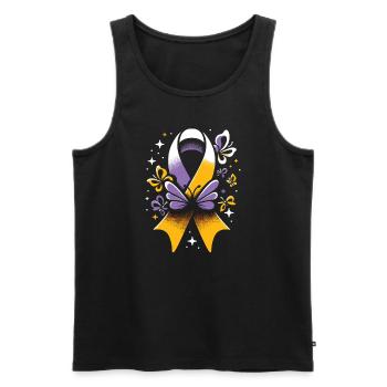 Autoimmune Hepatitis Awareness World Hepatitis Day - Men's Premium Organic Tank Top - black - Front - Michal (187cm)