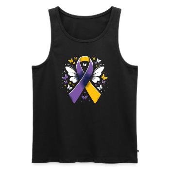 Autoimmune Hepatitis Awareness World Hepatitis Day - Men's Premium Organic Tank Top - black - Front - Michal (187cm)