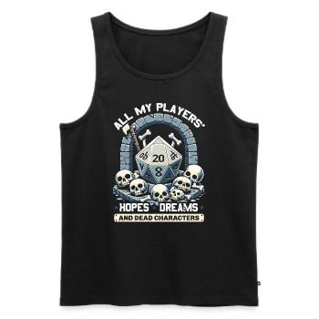 Role Playing Game RPG Master Video Game Gamer - Men's Premium Organic Tank Top - black - Front - AI Model Male 178 light (178cm)