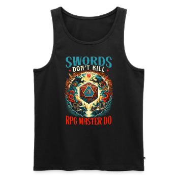 Role Playing Game RPG Master Video Game Gamer - Men's Premium Organic Tank Top - black - Front - AI Model Male 178 light (178cm)