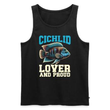 Buntbarsch-Fischliebhaber Süßwasser-Aquaristik - Männer Premium Bio Tank Top - Schwarz - Vorne - Michal (187cm)