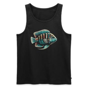 Buntbarsch Fischliebhaber Süßwasser Aquaristik Aquarium - Männer Premium Bio Tank Top - Schwarz - Vorne - Michal (187cm)
