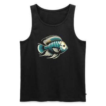 Buntbarsch Fischliebhaber Süßwasser Aquaristik Aquarium - Männer Premium Bio Tank Top - Schwarz - Vorne - Michal (187cm)