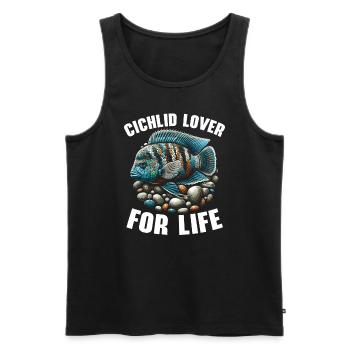 Buntbarsch Fischliebhaber Süßwasser Aquaristik Aquarium - Männer Premium Bio Tank Top - Schwarz - Vorne - Michal (187cm)