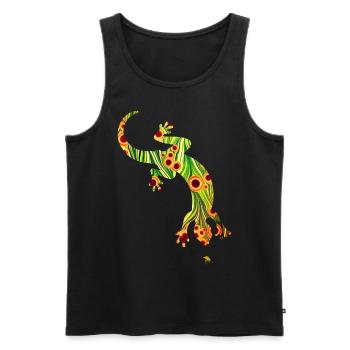 Lizard E 110 - Men's Premium Organic Tank Top - black - Front - AI Model Male 178 light (178cm)