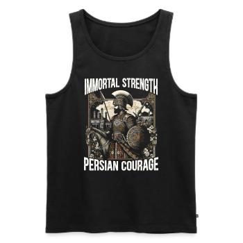 Persian Immortal Achaemenid Empire Persian Warrior - Men's Premium Organic Tank Top - black - Front - AI Model Male 178 light (178cm)