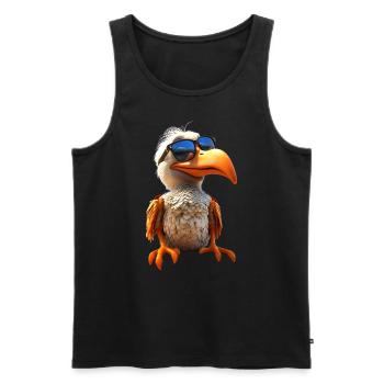 Pelican Water Bird Pelican Gift Cute Pelicans - Men's Premium Organic Tank Top - black - Front - Michal (187cm)
