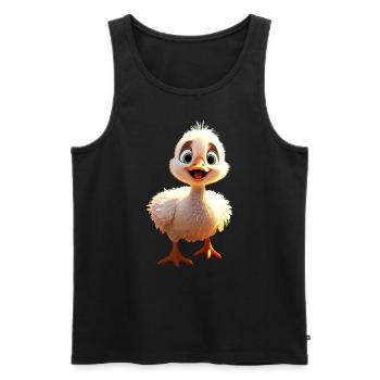 Gans Gänseküken Küken Süße Gans Ente Kleine Gänse - Männer Premium Bio Tank Top - Schwarz - Vorne - AI Model Male 178 light (178cm)