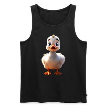 Gans Gänseküken Küken Süße Gans Ente Kleine Gänse - Männer Premium Bio Tank Top - Schwarz - Vorne - AI Model Male 178 light (178cm)