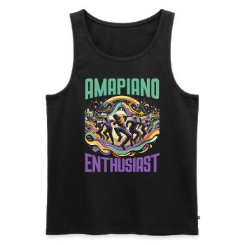 Amapiano Südafrikanischer Musikliebhaber Afrobeat - Männer Premium Bio Tank Top - Schwarz - Vorne - AI Model Male 178 light (178cm)