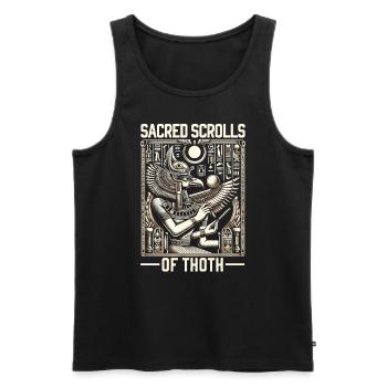 Thoth Egyptian Mythology Diety Ibis Ancient Egypt - Men's Premium Organic Tank Top - black - Front - AI Model Male 178 light (178cm)