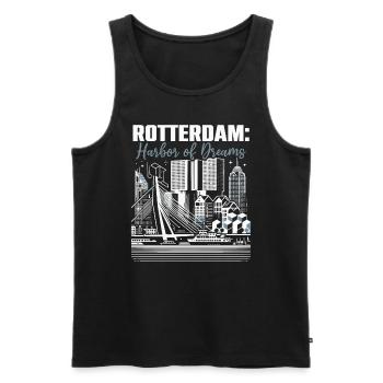 Rotterdam Netherlands Travel I Love Rotterdam - Men's Premium Organic Tank Top - black - Front - Michal (187cm)