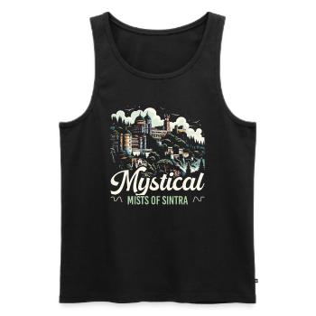 Sintra Portugal Voyage Vacances Pays Portugais - Débardeur bio Premium Homme - noir - Devant - Michal (187cm)