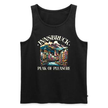 Innsbruck Autriche Voyage Vacances Autrichien - Débardeur bio Premium Homme - noir - Devant - Michal (187cm)