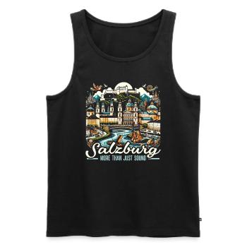 Salzburg Österreich Reisen Urlaubsland Österreich - Männer Premium Bio Tank Top - Schwarz - Vorne - Michal (187cm)