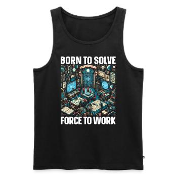 Escape Room Roomescape Puzzle Room Exit Game - Men's Premium Organic Tank Top - black - Front - AI Model Male 178 light (178cm)