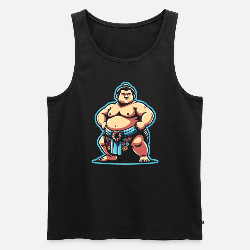 Sumo-Ringer Japanisches Ringen Sumo-Ringen - Männer Premium Bio Tank Top - Schwarz