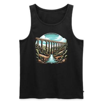 Roman Aqueducts Roman Engineering Ancient Rome - Men's Premium Organic Tank Top - black - Front - AI Model Male 178 light (178cm)
