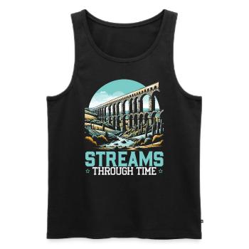 Roman Aqueducts Roman Engineering Ancient Rome - Men's Premium Organic Tank Top - black - Front - Michal (187cm)
