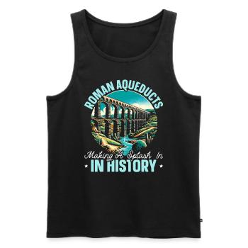 Roman Aqueducts Roman Engineering Ancient Rome - Men's Premium Organic Tank Top - black - Front - Michal (187cm)