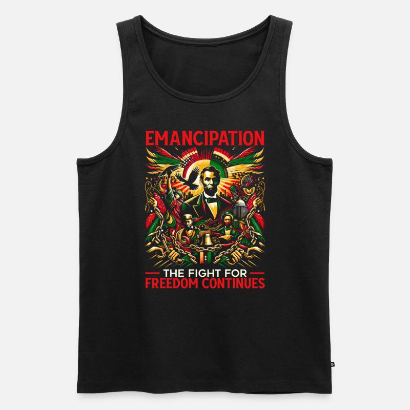 Emanzipationsproklamation Afrikanischer Juneteenth - Männer Premium Bio Tank Top - Schwarz
