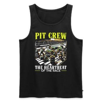 Pit Crew Course de voitures Course Piste de course Sport automobile - Débardeur bio Premium Homme - noir - Devant - Michal (187cm)