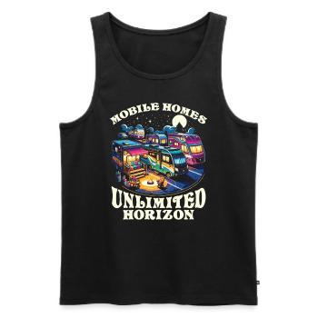 Mobile Home Motorhome Trailer Park Rolling Home - Men's Premium Organic Tank Top - black - Front - Michal (187cm)