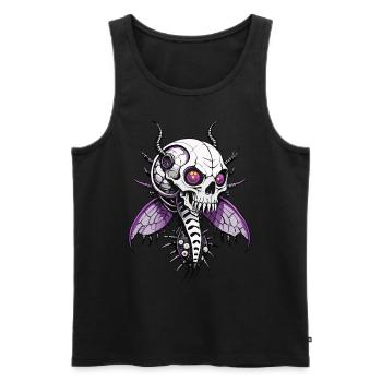 Butterfly Skull // Totenkopf Schmetterling FS0073 - Männer Premium Bio Tank Top - Schwarz - Vorne - Michal (187cm)