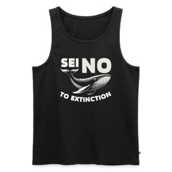 Gefährdete Arten Seiwal Tierrechte - Männer Premium Bio Tank Top - Schwarz - Vorne - Michal (187cm)