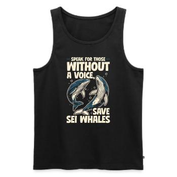Gefährdete Arten Seiwal Tierrechte - Männer Premium Bio Tank Top - Schwarz - Vorne - Michal (187cm)