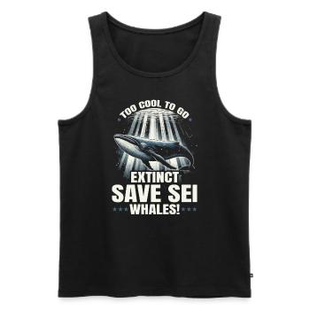 Gefährdete Arten Seiwal Tierrechte - Männer Premium Bio Tank Top - Schwarz - Vorne - Michal (187cm)