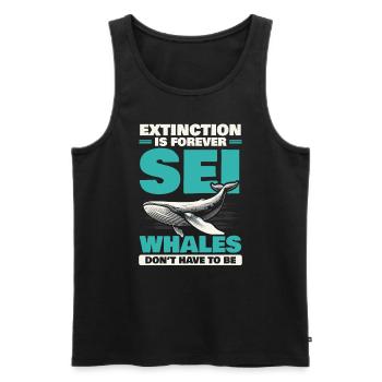 Gefährdete Arten Seiwal Tierrechte - Männer Premium Bio Tank Top - Schwarz - Vorne - Michal (187cm)