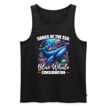 Gefährdete Arten Blauwal Tierrechte - Männer Premium Bio Tank Top - Schwarz - Vorne - Michal (187cm)