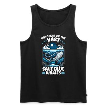 Gefährdete Arten Blauwal Tierrechte - Männer Premium Bio Tank Top - Schwarz - Vorne - Michal (187cm)